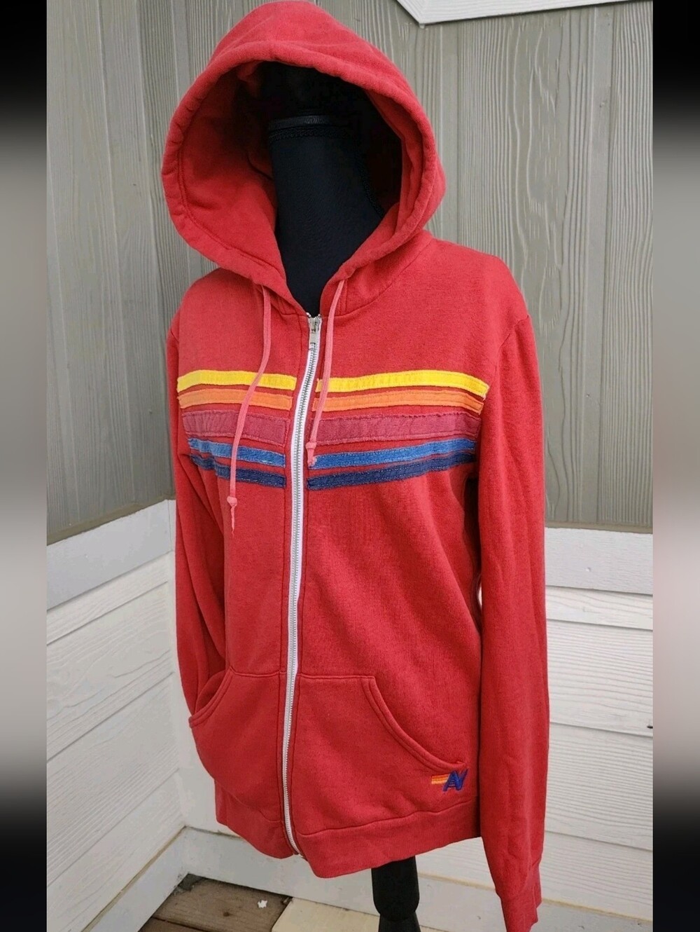 Aviator Nation 5 stripe hoodie size m